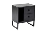 Nightstand Black Melamine Pulsar 