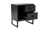 Nightstand Black Melamine Pulsar 