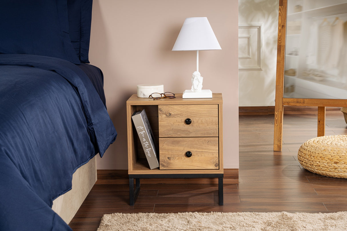 Nightstand Natural Melamine Pulsar 