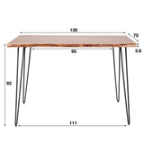 Industrial Bar Table Acacia Wood Elin 130 cm