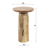 Side Table Nova - Solid Acacia Wood - 55 cm High 