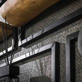 Set of 5 Wall shelves Viggo Acacia Wood Metal