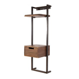 Oslo 1-drawer bedside table Solid Acacia Drift Brown 