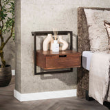 Solano Nightstand 1 drawer Solid Acacia Drift Brown 