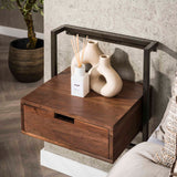 Solano Nightstand 1 drawer Solid Acacia Drift Brown 