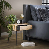 Bedside table Cloë DH Interior Weathered LxWxH 50x40x19 Teak Ambient photo in situation