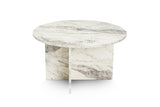 Round Coffee Table Armo Marble Look 80 cm 