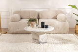 Coffee tables - Round Coffee Table Vano Marble Look 80 cm - Dimehouse