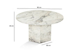 Coffee tables - Round Coffee Table Vano Marble Look 80 cm - Dimehouse