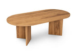 Oval Coffee Table Wood Look - 120x60 