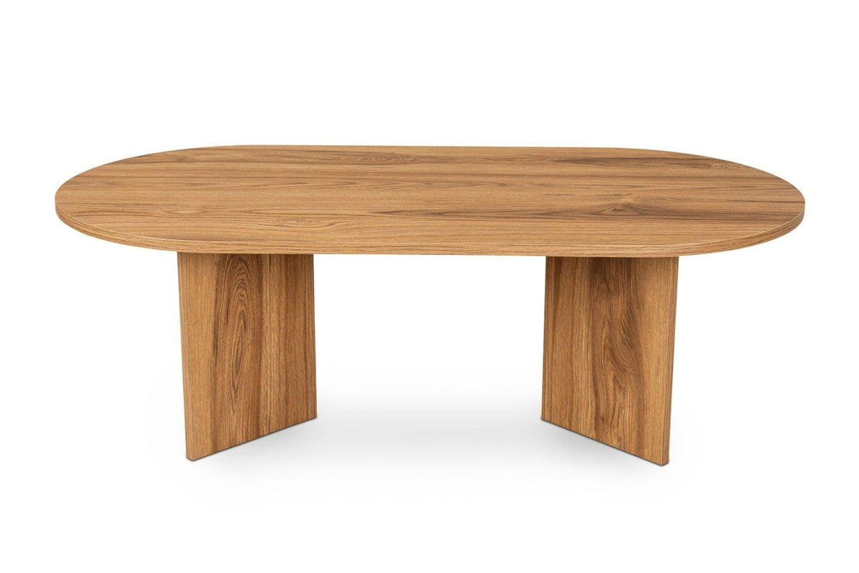 Oval Coffee Table Wood Look - 120x60 
