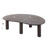 Myla Coffee Table Organic Teak Wood Brown 110 cm 