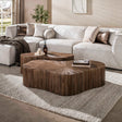 Coffee tables - Set of 2 organic coffee tables dark brown teak Japandi Myla - Dimehouse
