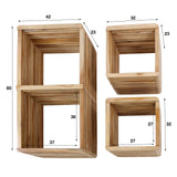 Wandrekken - Wandplank set van 3 Raoul teakhout - Dimehouse