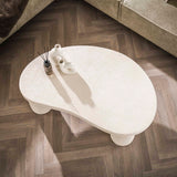 Living room table Sinan XL marble composite 110 cm 