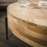 Coffee tables - Round coffee table Caro acacia wood Ø120 cm natural - Dimehouse