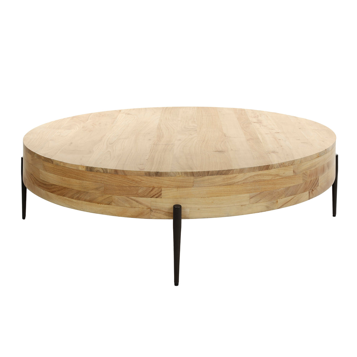 Coffee tables - Round coffee table Caro acacia wood Ø120 cm natural - Dimehouse