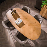 Organic dining table Annemé Herringbone 180 x 95 cm
