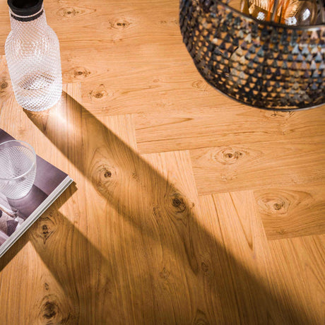 Organic dining table Annemé Herringbone Wood 215 x 105 cm