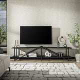 TV Furniture Loek Gray Metal 220 cm 