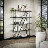 Loek Wall Cabinet 5-layer Metal Gray 140 cm 