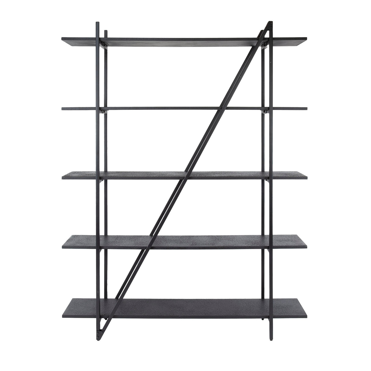 Loek Wall Cabinet 5-layer Metal Gray 140 cm 