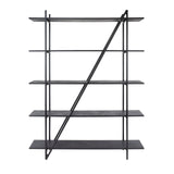 Loek Wall Cabinet 5-layer Metal Gray 140 cm 