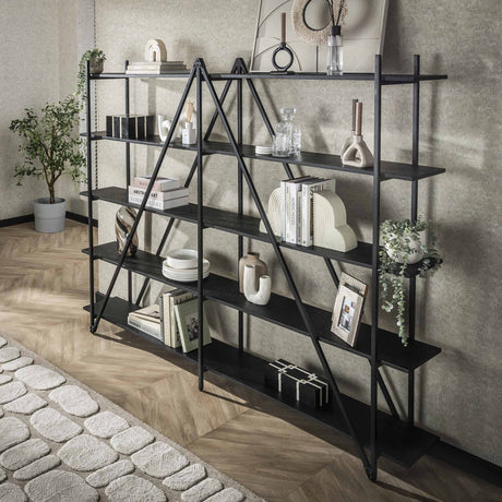 Loek 5-layer Metal Gray Wall Cabinet 220 cm 