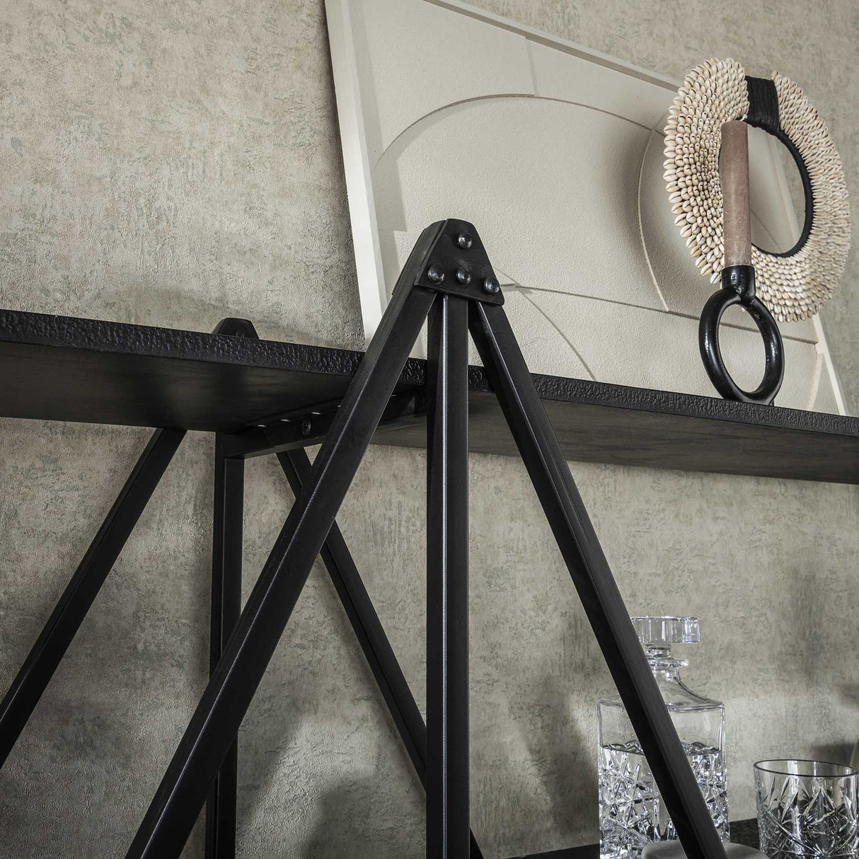 Loek 5-layer Metal Gray Wall Cabinet 220 cm 