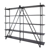 Loek 5-layer Metal Gray Wall Cabinet 220 cm 