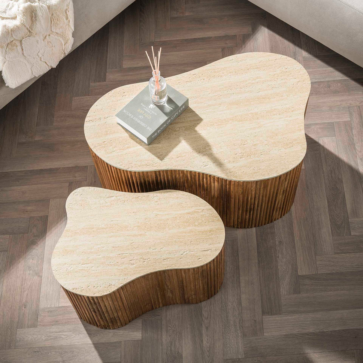 Mango Duo Coffee Table Set Solid Sand 