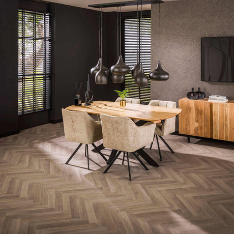 Extendable dining table Mack Danish Oval Acacia Wood 175-275x90 cm