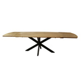 Eettafels - Uitschuifbare Eettafel Mack Deens Ovaal Acaciahout 175 - 275x90 cm - Dimehouse