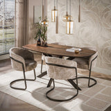 Danish Oval Dining Table Laurie Acacia Wood 180x95 cm