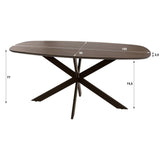 Danish Oval Dining Table Laurie Acacia Wood 180x95 cm