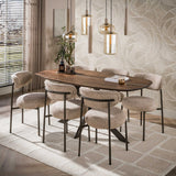 Danish Oval Dining Table Laurie Acacia Wood 180x95 cm