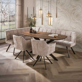 Danish Oval Dining Table Laurie Acacia Wood 180x95 cm