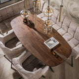 Danish Oval Dining Table Laurie Acacia Wood 180x95 cm