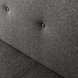 3-Seater Sofa Bed Zoly Anthracite Fabric - 180 cm - Without Armrests - Button-Tufted 