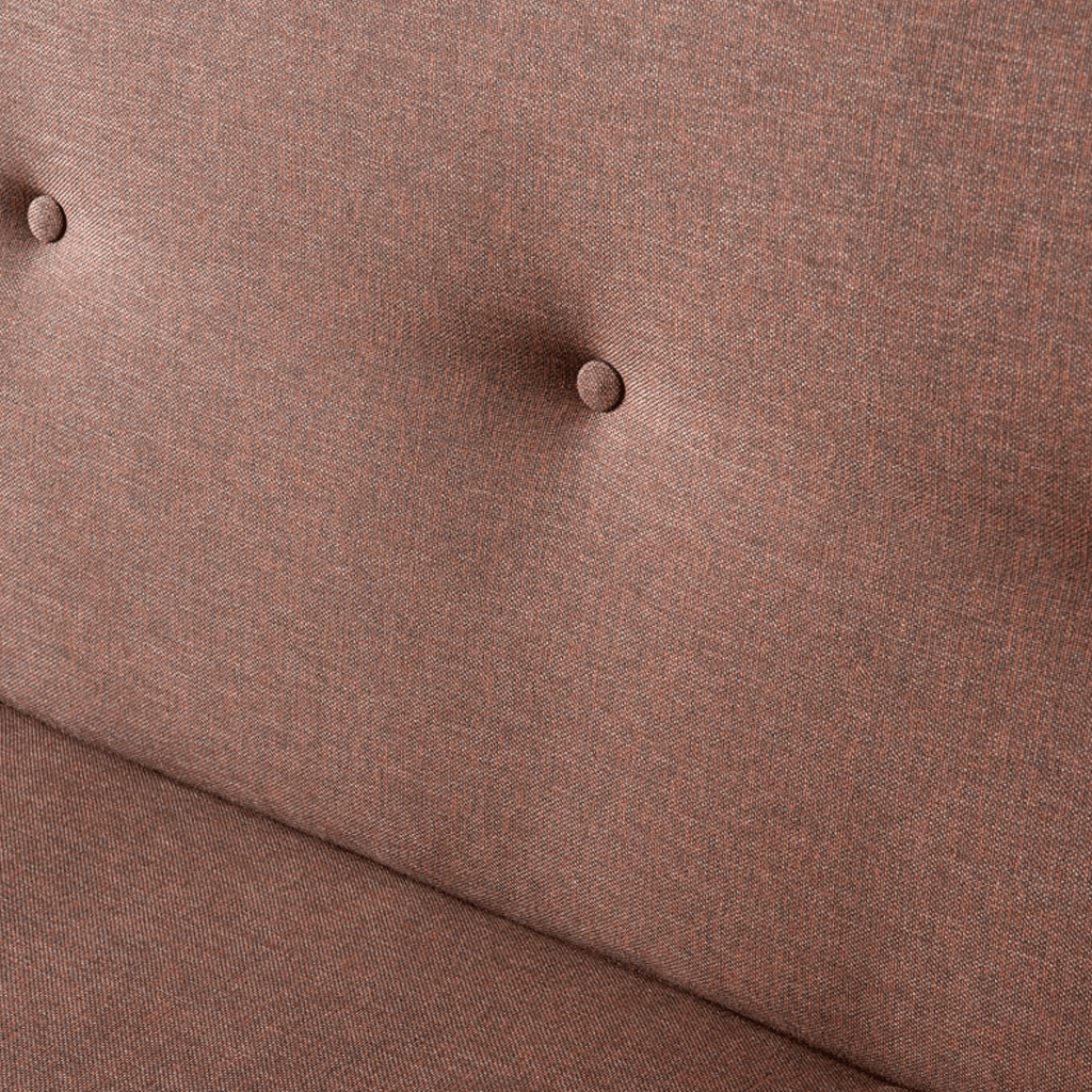 3-Seater Sofa Bed Zoly Brown Fabric - 180 cm - Without Armrests - Button-Tufted 