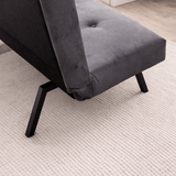 3-Seater Sofa Bed Zoly Gray Fabric - 180 cm - Without Armrests - Quilted 