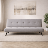 3-Seater Sofa Bed Zoly Gray Fabric - 180 cm - Without Armrests - Quilted 