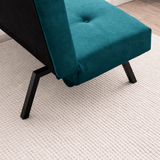 3-Seater Sofa Bed Zoly Petrol Green Fabric - 180 cm - Without Armrests - Button-Tufted 