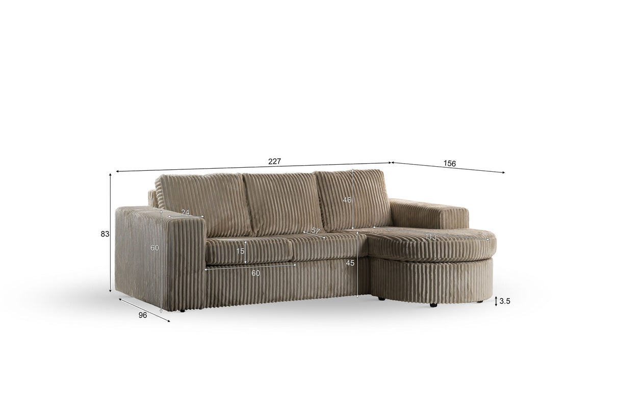 Sofa Flores DH Interior Beige White photo size indication