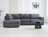 Sofa Gabi DeGeBe Anthracite Fabric Atmospheric photo front view