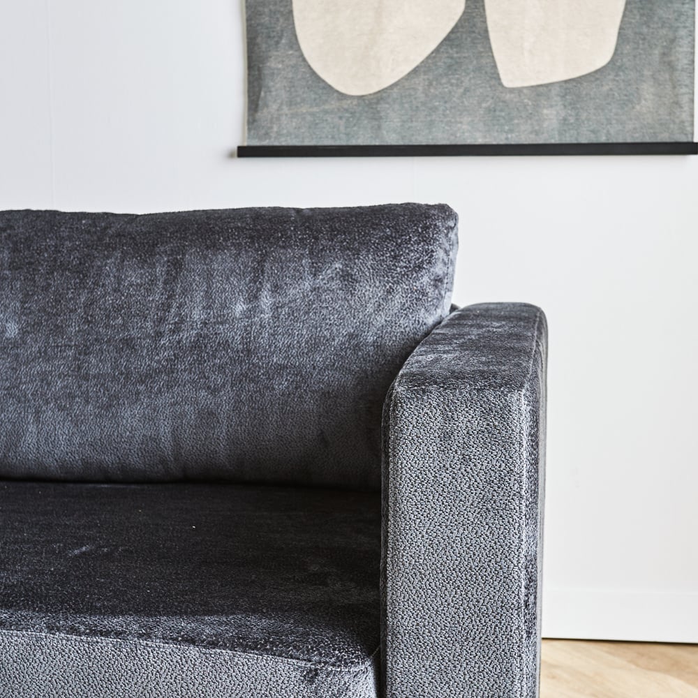Sofa Bella Dimehouse Anthracite LxWxH 138x98x55 Fabric Atmospheric photo detail