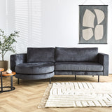 Sofa Bella Dimehouse Anthracite LxWxH 138x98x55 Fabric Atmospheric photo front view