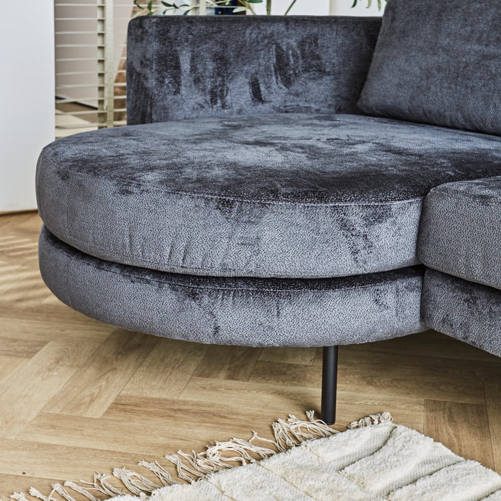 Sofa Bella Dimehouse Anthracite LxWxH 138x98x55 Fabric Atmospheric photo detail