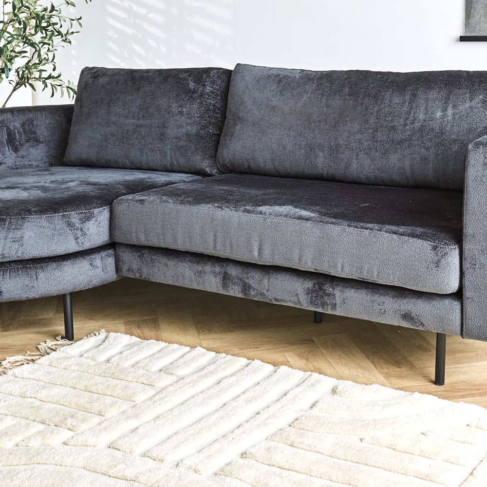Sofa Bella Dimehouse Anthracite LxWxH 138x98x55 Fabric Atmospheric photo detail