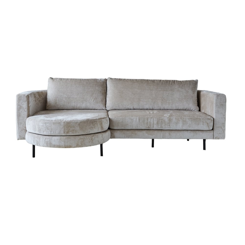 Sofa Bella Dimehouse Beige LxWxH 138x98x55 Fabric White photo front view